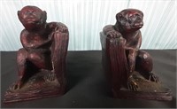 Mid Century Monkey Bookends