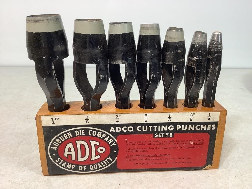 Wood Cutting Punch Set, 1/4in to 1in