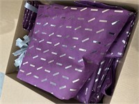 Box of 200 Polybags Purple Gift Bags 16.54” x 11.8