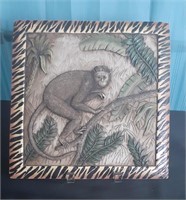 Monkey & Palm Wall Plaque