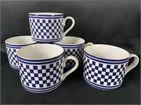 Blue & White 1994 Checks Cups