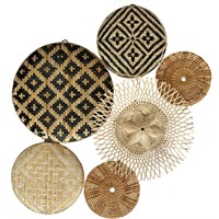 Woven Baskets for Wall Decoration Set of 6