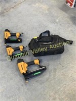 3 BOSTITCH PNEUMATIC TOOLS & CARRYING BAG