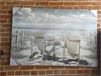 Large canvas beach painting