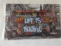 Life is beautiful large canvas print