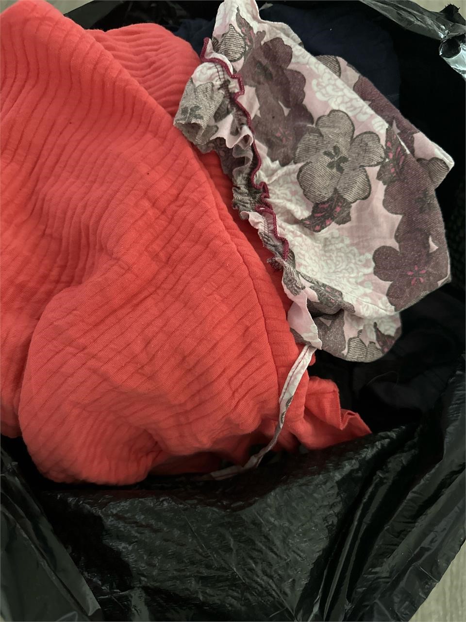 Bag Full Of Cut Up Pieces Of Clothing