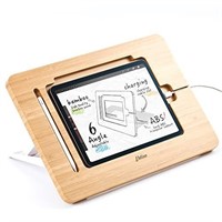 ELETIUO Upgraded Bamboo Wooden Drawing Ipad Holder