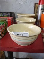 3 McCoy Pottery bowls