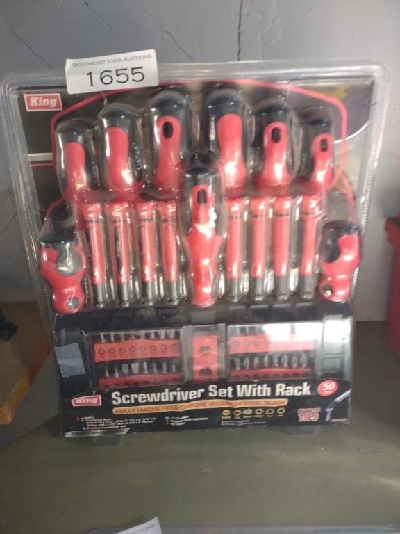 50 PC King screwdriver set with rack