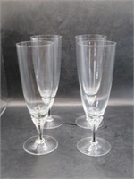 SET OF 4 CZECH "EXQUISITE" CRYSTAL CHAMPAGNE GLASS