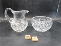 CROSS AND OLIVE CRYSTAL CREAM AND SUGAR SET