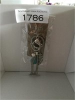 Key Chain with Turquoise & Feather