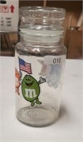 261 Vintage M&M Glass Jar 1
