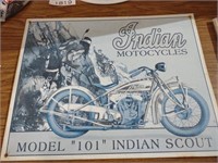 Indian motorcycle tin sign