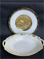 Hamilton Collection Plate & Nippon Serving Bowl