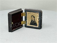 hand crafted victorian ambrotype w/ photo