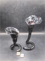FRITZ AND FLOYD CANDLE HOLDERS