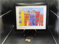 S B PARSONS PRINT OF "DOWNTOWN" NEWFOUNDLAND