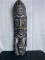 22'' Carved Wood African Tribal Mask
