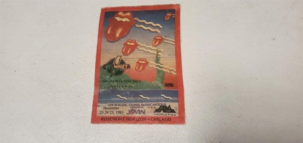 Rolling Stones 1981 Backstage Pass