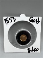 1853 $1 Gold Liberty Coin