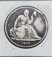Rare 1836 Gobrecht Dollar, Stars on Reverse