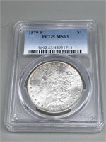 1879-S PCGS MS63 Morgan Silver Dollar