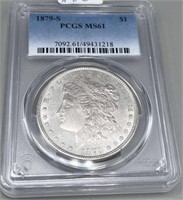 1879-S PCGS MS61 Morgan Silver Dollar