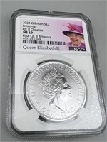 2023 NGC MS69 Queen Elizabeth 2 Pound Coin
