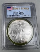 2007 PCGS MS69 Silver Eagle
