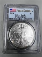 2008 PCGS MS69 Silver Eagle