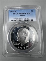 1972-S PCGS PR69 DCAM Ike Silver Dollar