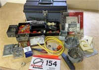 TOOL BOX w/ ELECTRICAL ITEMS