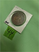 1857 Upper Canada token (1 cent)