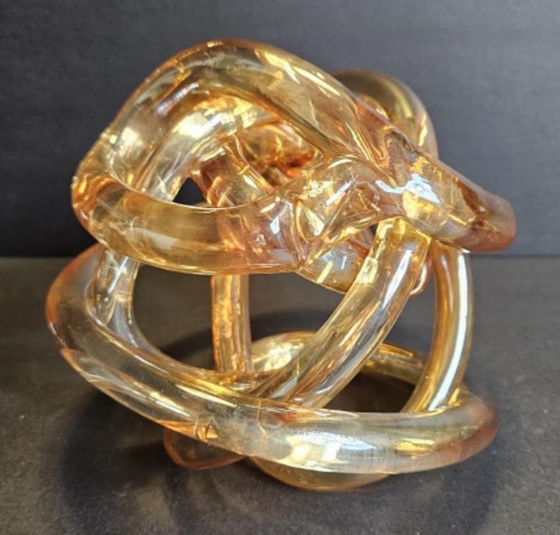 Abstract Glass Infinity Knot