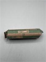 $5 Dime Roll 1943 Mercury Dime/S Mercury Dime Reve