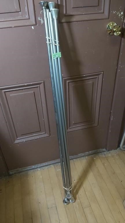 5 Curtain rods (1 end missing)