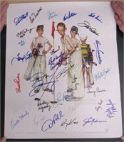 GOLF PRO PEN & INK SIGNED NORMAN ROCKWELL POSTER