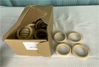 Box Of Wooden Round Crafting Rings