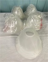 5 Frosted White Glass Light Globes