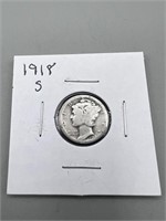 1918-S Mercury Silver Dime