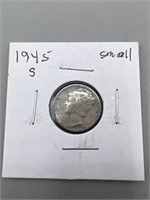 1945-S Mercury Silver Dime Small "S"