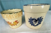 Glazed Stoneware Flower Pots