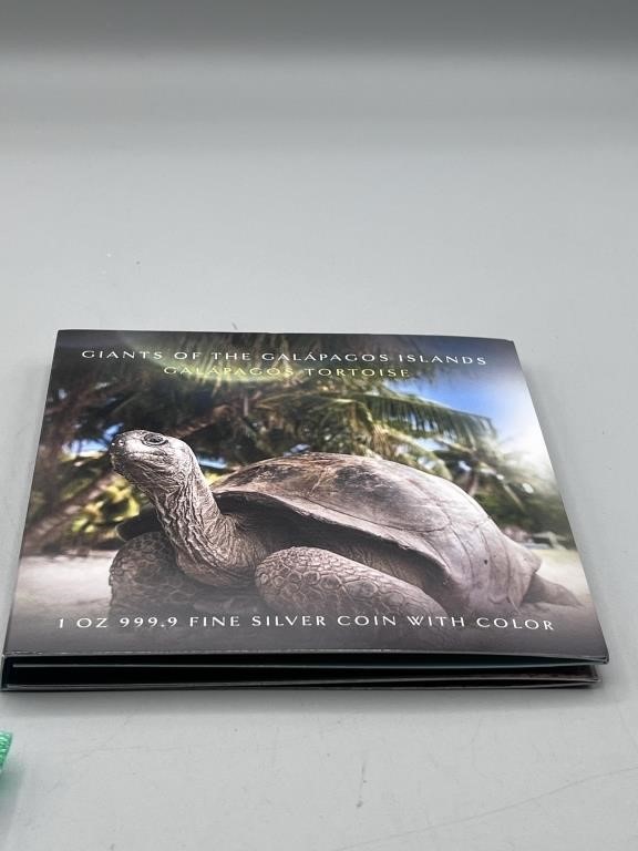 2018 1 Oz. Pamp Galapagos Tortoise Silver Round Co