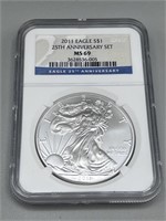 2011 NCG MS69 Silver American Eagle