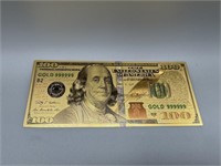 $100 24K Gold Foil Bill