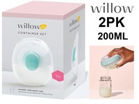 WILLOWGO 2Pack Reusable Breast Milk Container