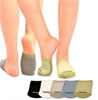 TEEHEE 5Pack Women's Bamboo Toe Topper Liner Socks
