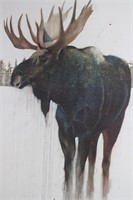 3x5ft Moose Art Canvas