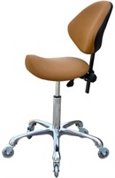 FRNIAMC Adjustable Saddle Stool Chair With Back Rt